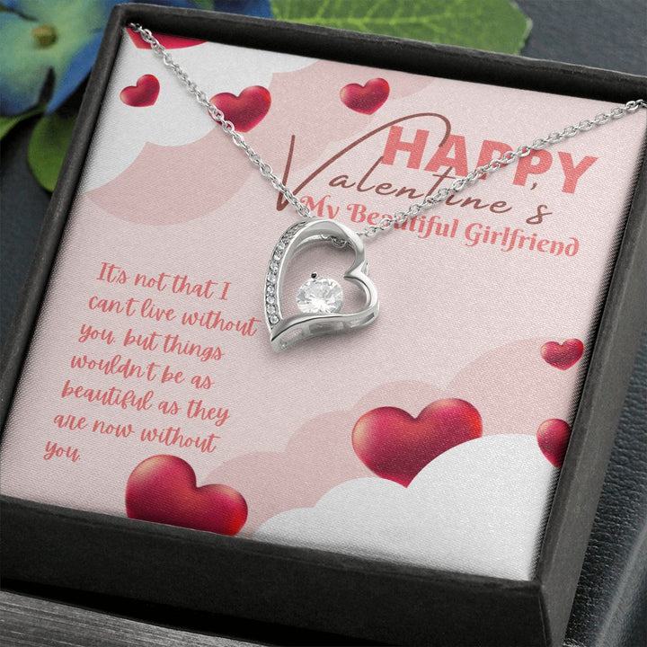 Happy Valentine's My Beautiful Girlfriend | Beautiful Life Together - Forever Love Necklace