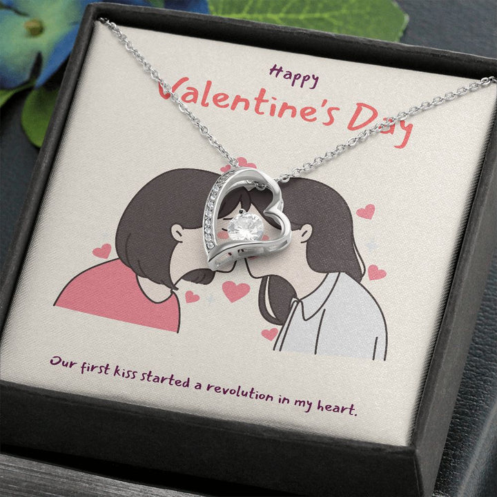 Happy Valentine's | You Make My Heart Sing LGBTQ for Women - Forever Love Necklace