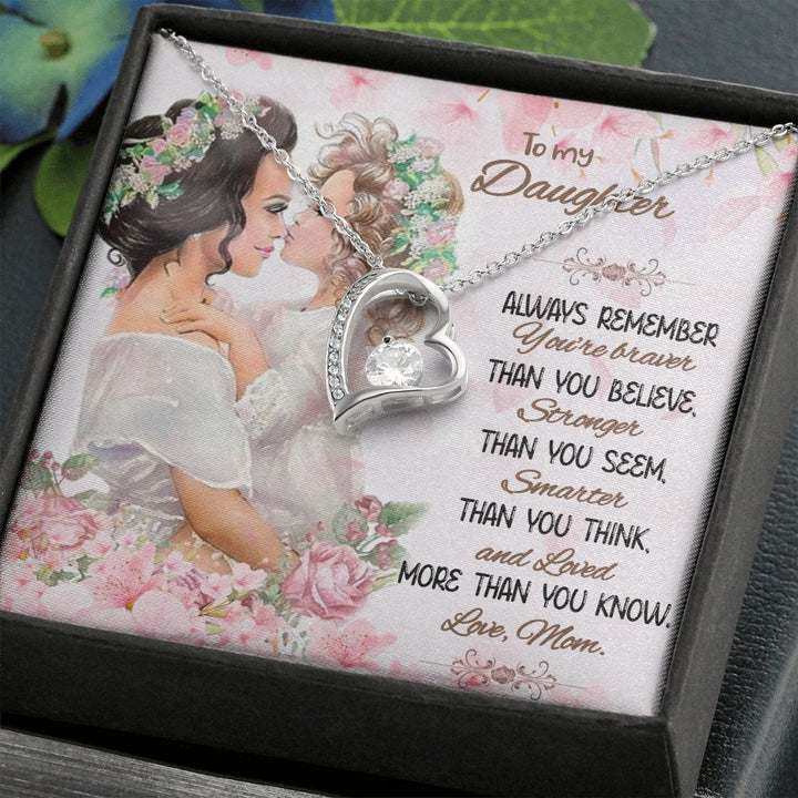 To My Daughter | Remember Your Courage - Forever Love Necklace