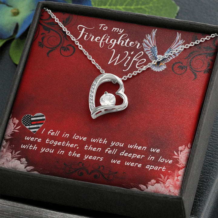 To My Wife | My Firefighter Wife - Forever Love Necklace