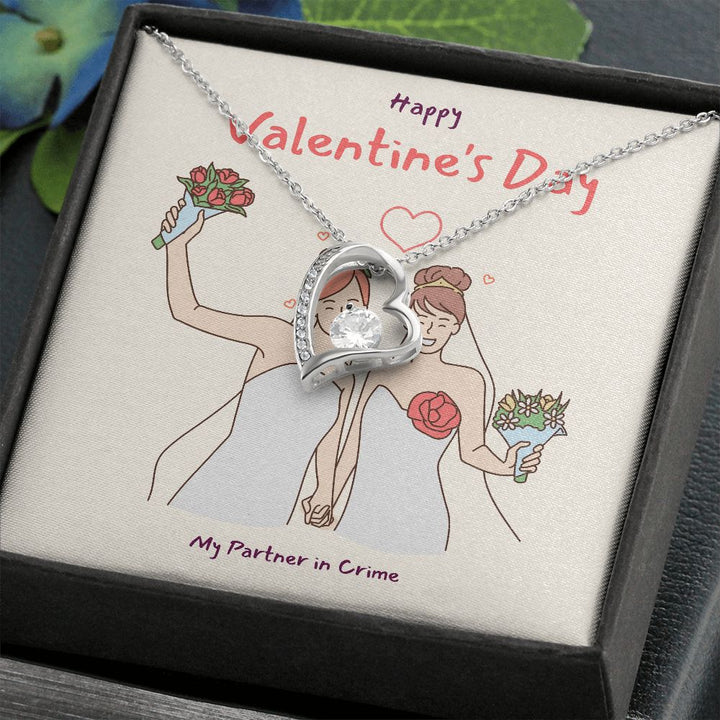 Happy Valentine's | Rainbow of Love LGBTQ for Women - Forever Love Necklace