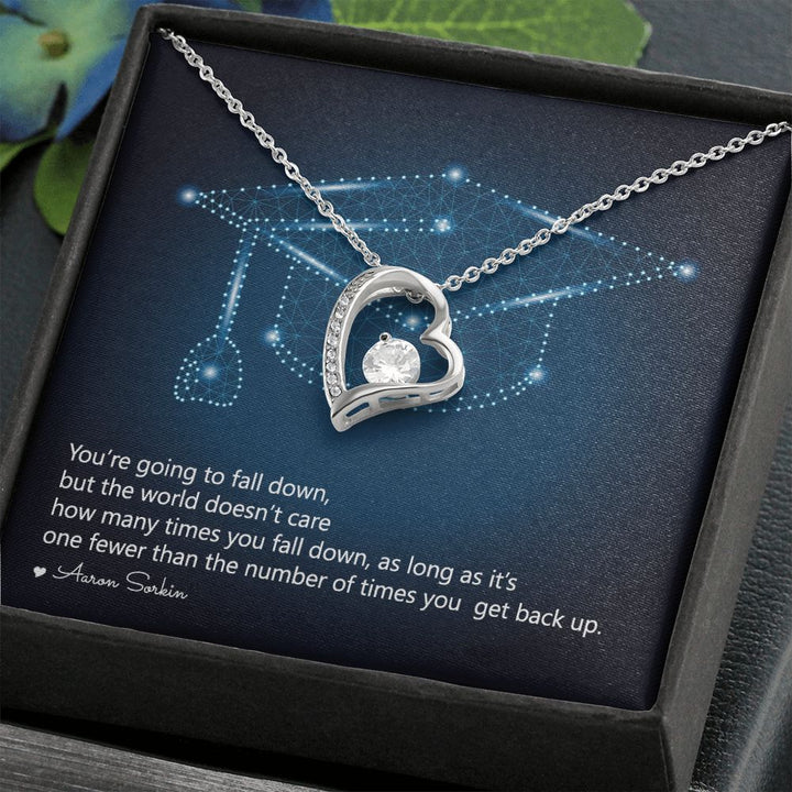 Happy Graduation | Never Give Up - Forever Love Necklace