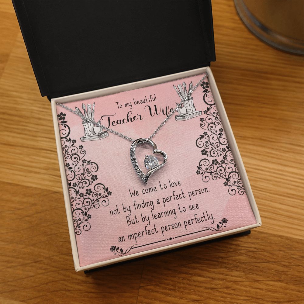 To My Wife | Beautiful Teacher Wife - Forever Love Necklace