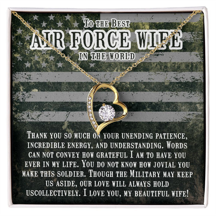 To My Wife | Best Air Force Wife - Forever Love Necklace
