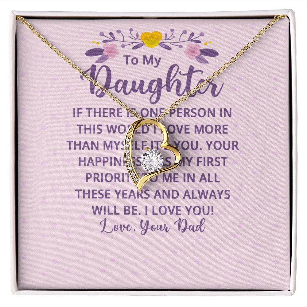 To My Daughter | My First Priority - Forever Love Necklace