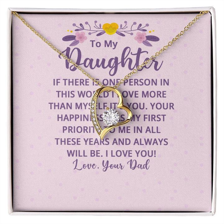 To My Daughter | My First Priority - Forever Love Necklace