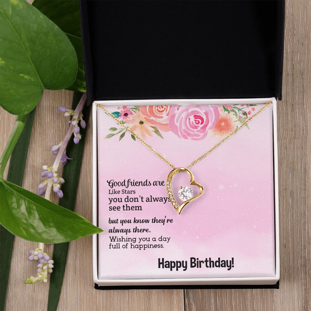 To My Friend | Happy Birthday - Forever Love Necklace