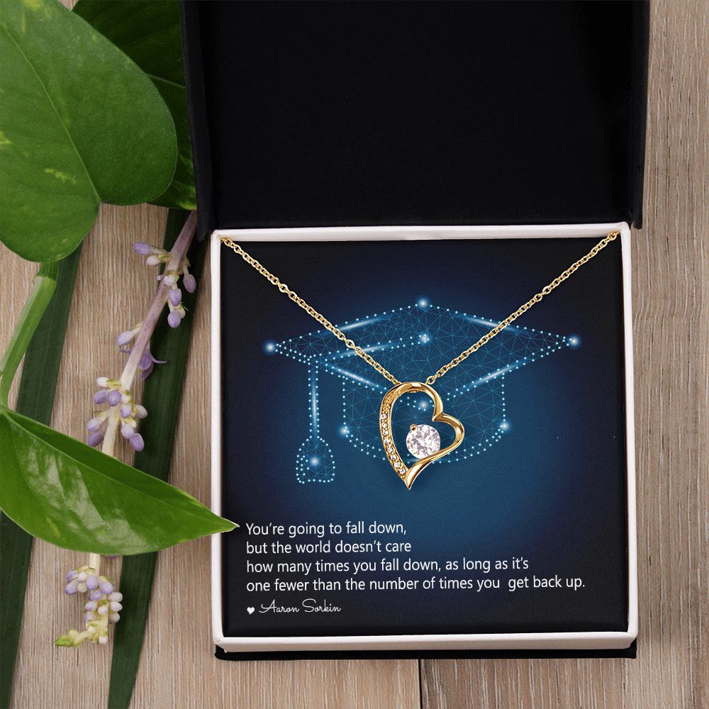 Happy Graduation | Never Give Up - Forever Love Necklace