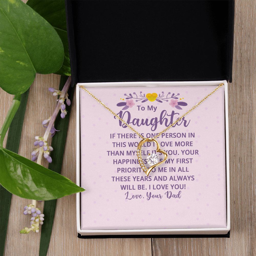 To My Daughter | My First Priority - Forever Love Necklace