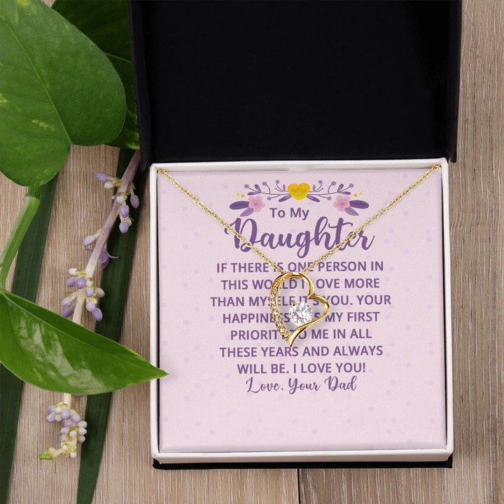 To My Daughter | My First Priority - Forever Love Necklace