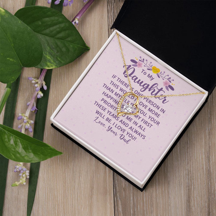 To My Daughter | My First Priority - Forever Love Necklace
