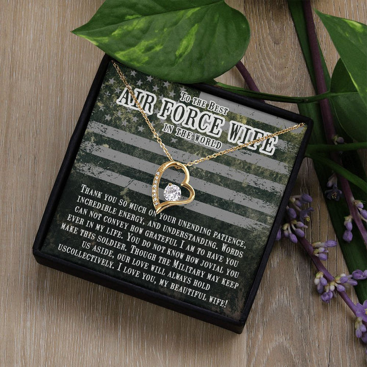 To My Wife | Best Air Force Wife - Forever Love Necklace