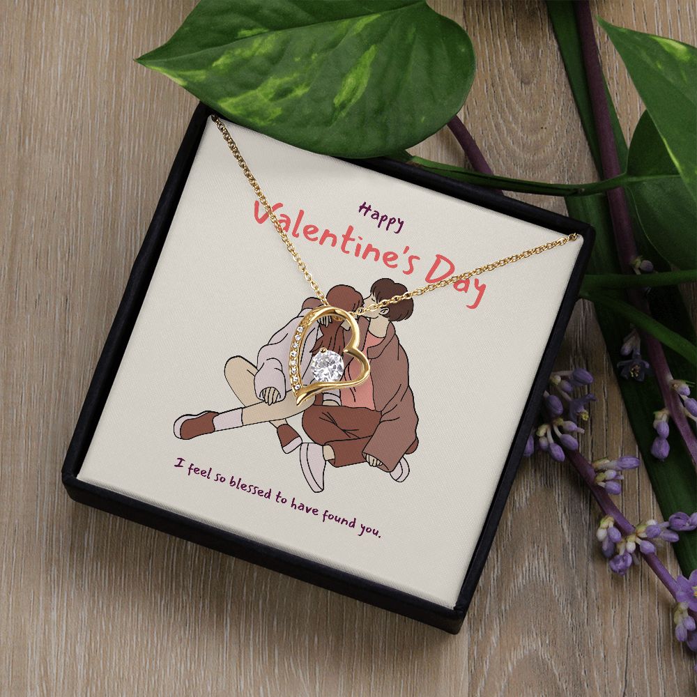 Happy Valentine's Day | I'm So Lucky to Be Yours - Forever Love Necklace