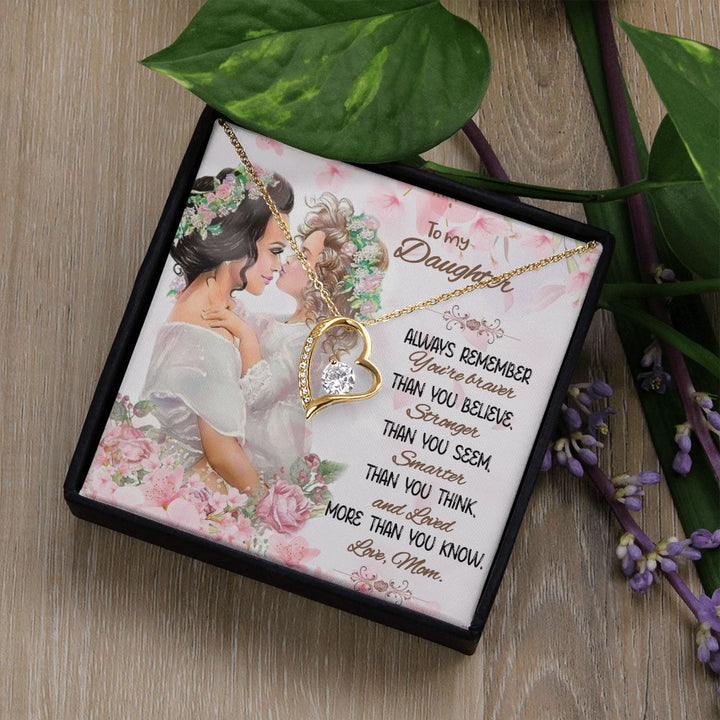 To My Daughter | Remember Your Courage - Forever Love Necklace