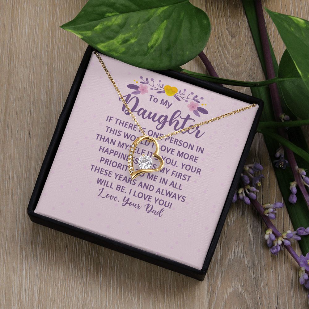 To My Daughter | My First Priority - Forever Love Necklace