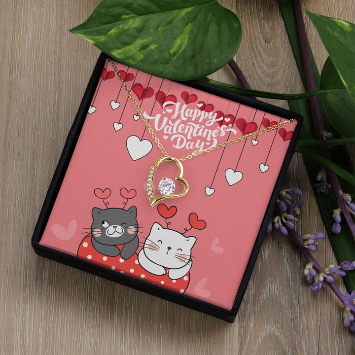 Happy Valentine's Day | You Make My World a Better Place - Forever Love Necklace
