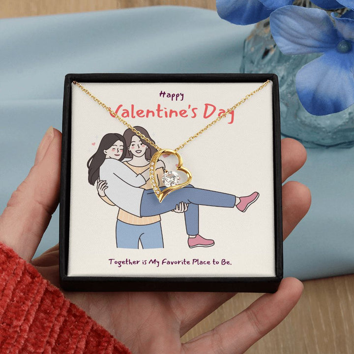 Happy Valentine's | A Love So True LGBTQ for Women - Forever Love Necklace