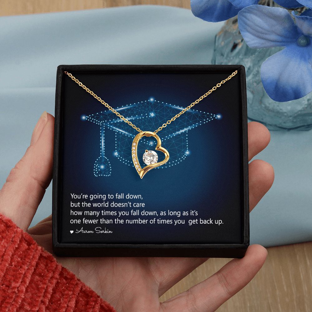 Happy Graduation | Never Give Up - Forever Love Necklace