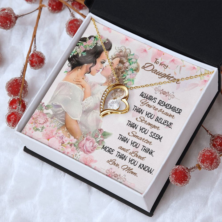 To My Daughter | Remember Your Courage - Forever Love Necklace