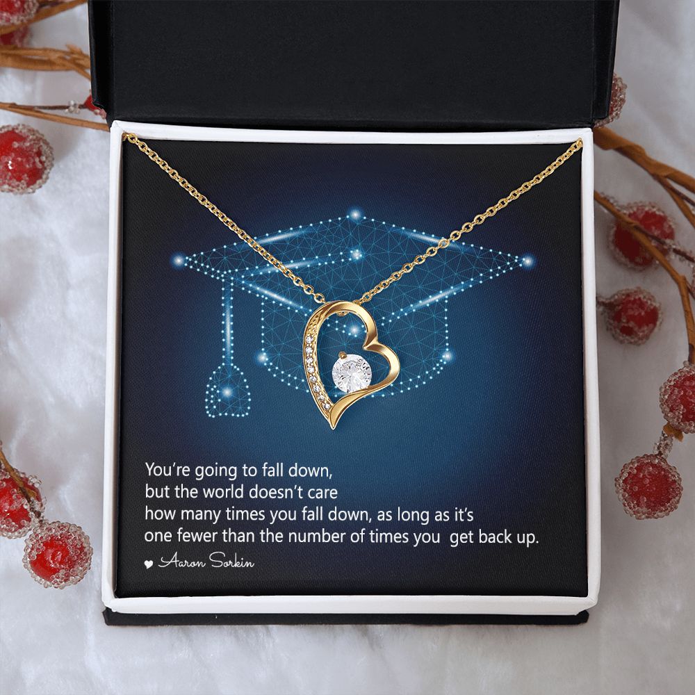 Happy Graduation | Never Give Up - Forever Love Necklace