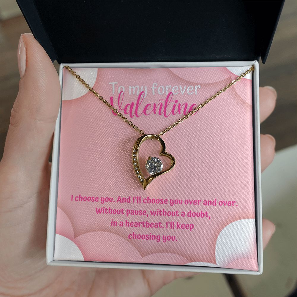 To My Forever Valentine | Eternally Yours - Forever Love Necklace