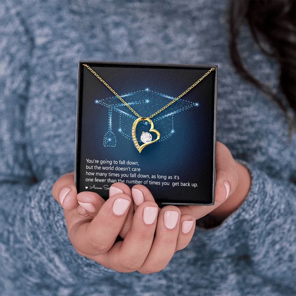 Happy Graduation | Never Give Up - Forever Love Necklace