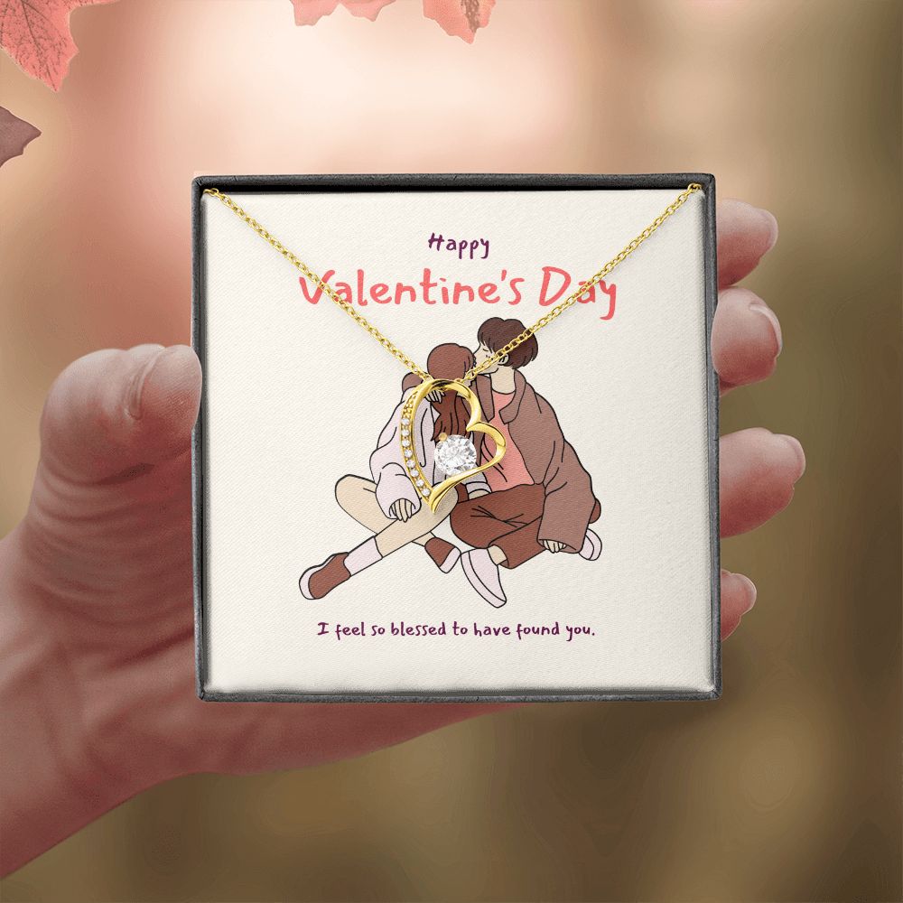 Happy Valentine's Day | I'm So Lucky to Be Yours - Forever Love Necklace