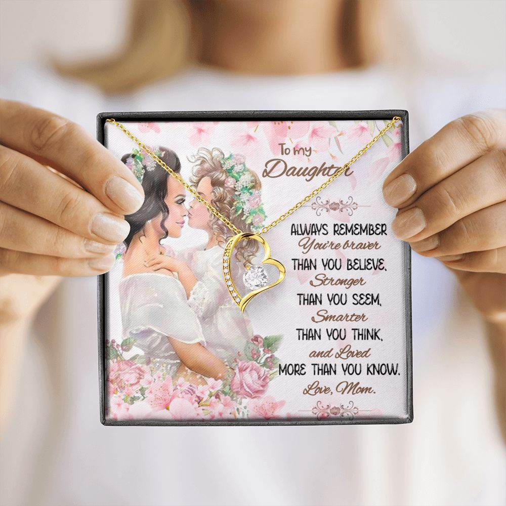To My Daughter | Remember Your Courage - Forever Love Necklace