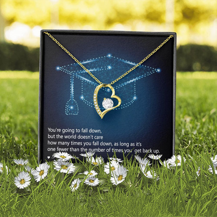 Happy Graduation | Never Give Up - Forever Love Necklace