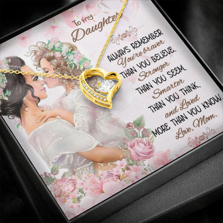 To My Daughter | Remember Your Courage - Forever Love Necklace