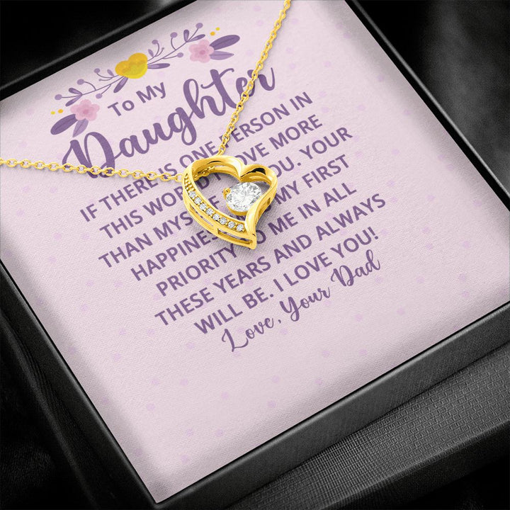 To My Daughter | My First Priority - Forever Love Necklace