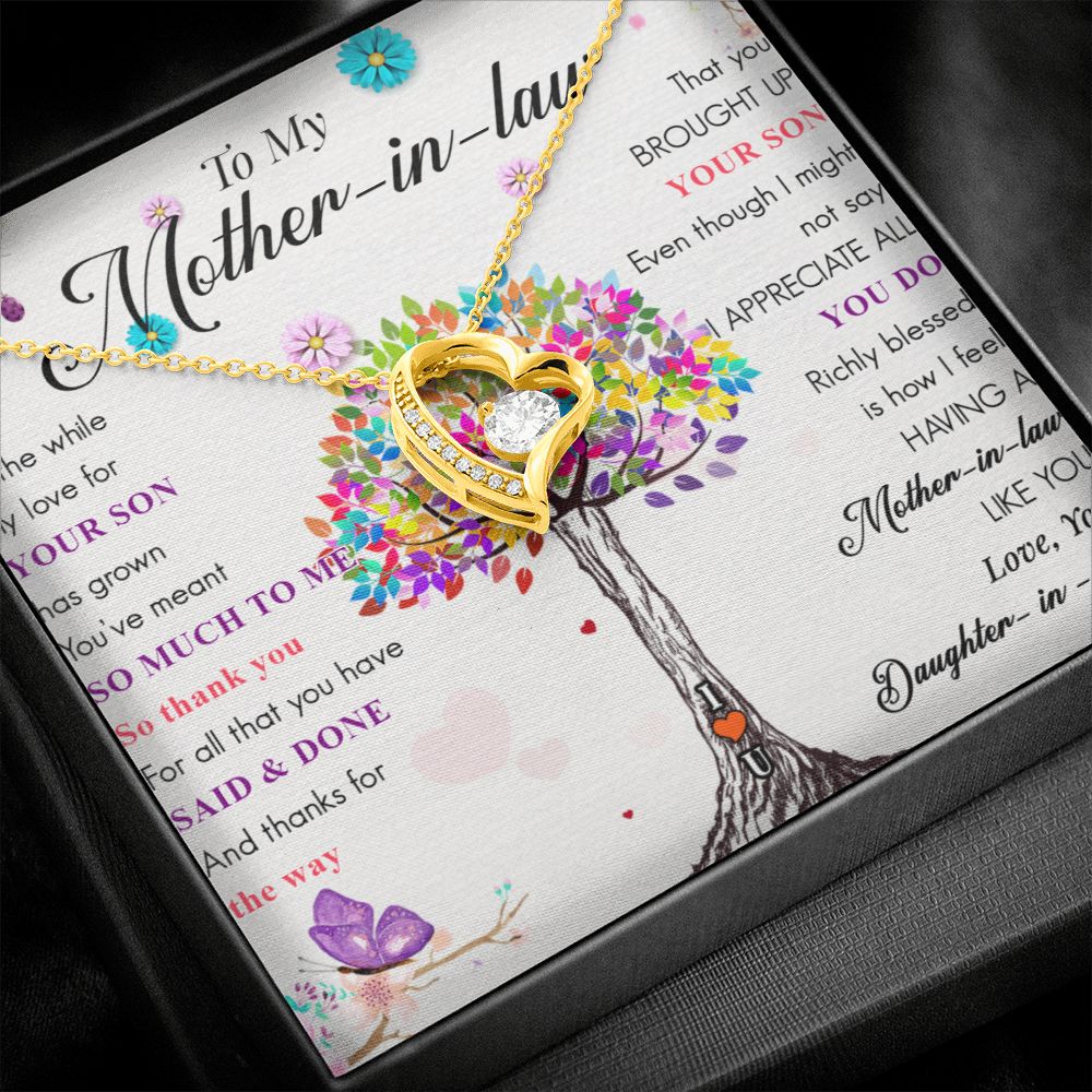 To My Mother-in-Law | To my partner's wonderful mom, with love - Forever Love Necklace