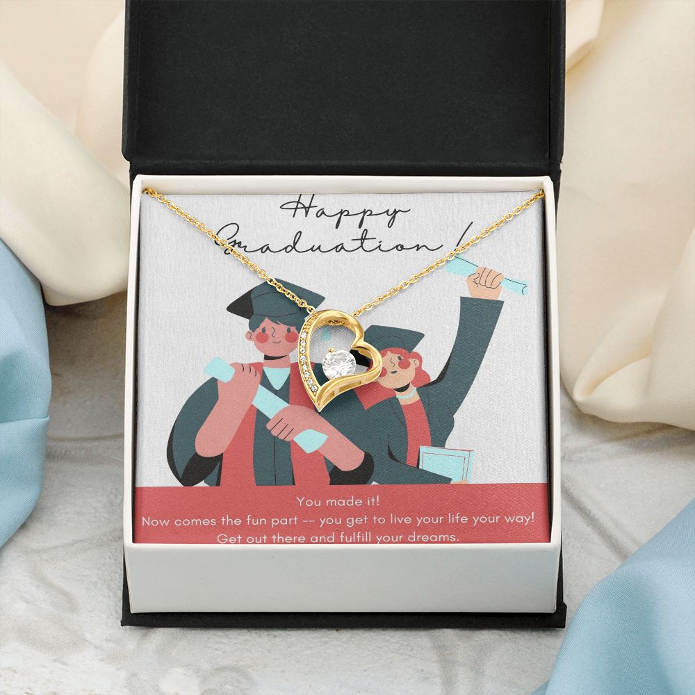 Happy Graduation |  Show your grad how proud you are with this special message of encouragement - Forever Love Necklace