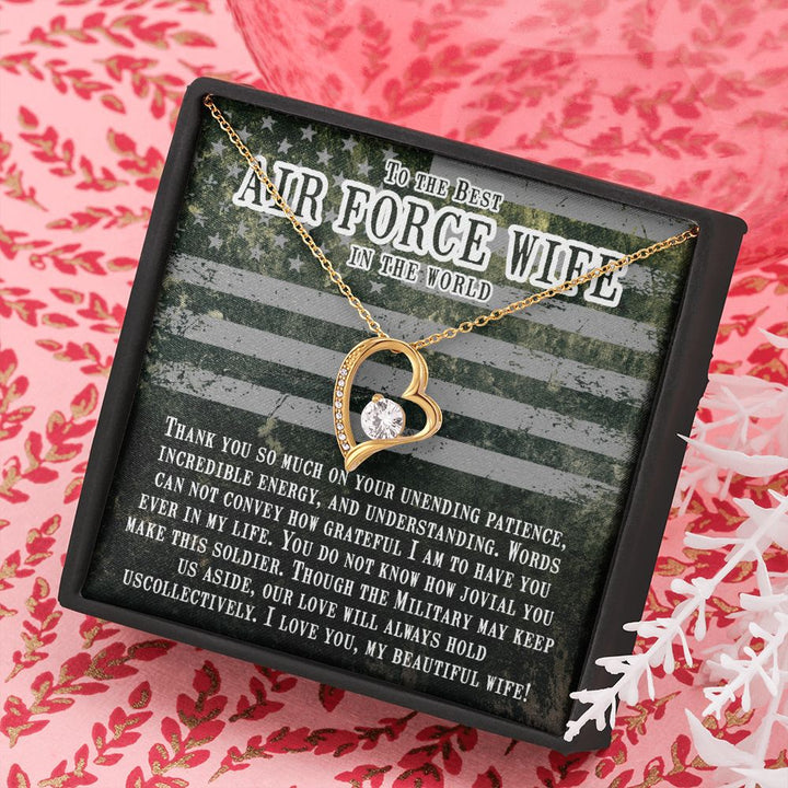 To My Wife | Best Air Force Wife - Forever Love Necklace