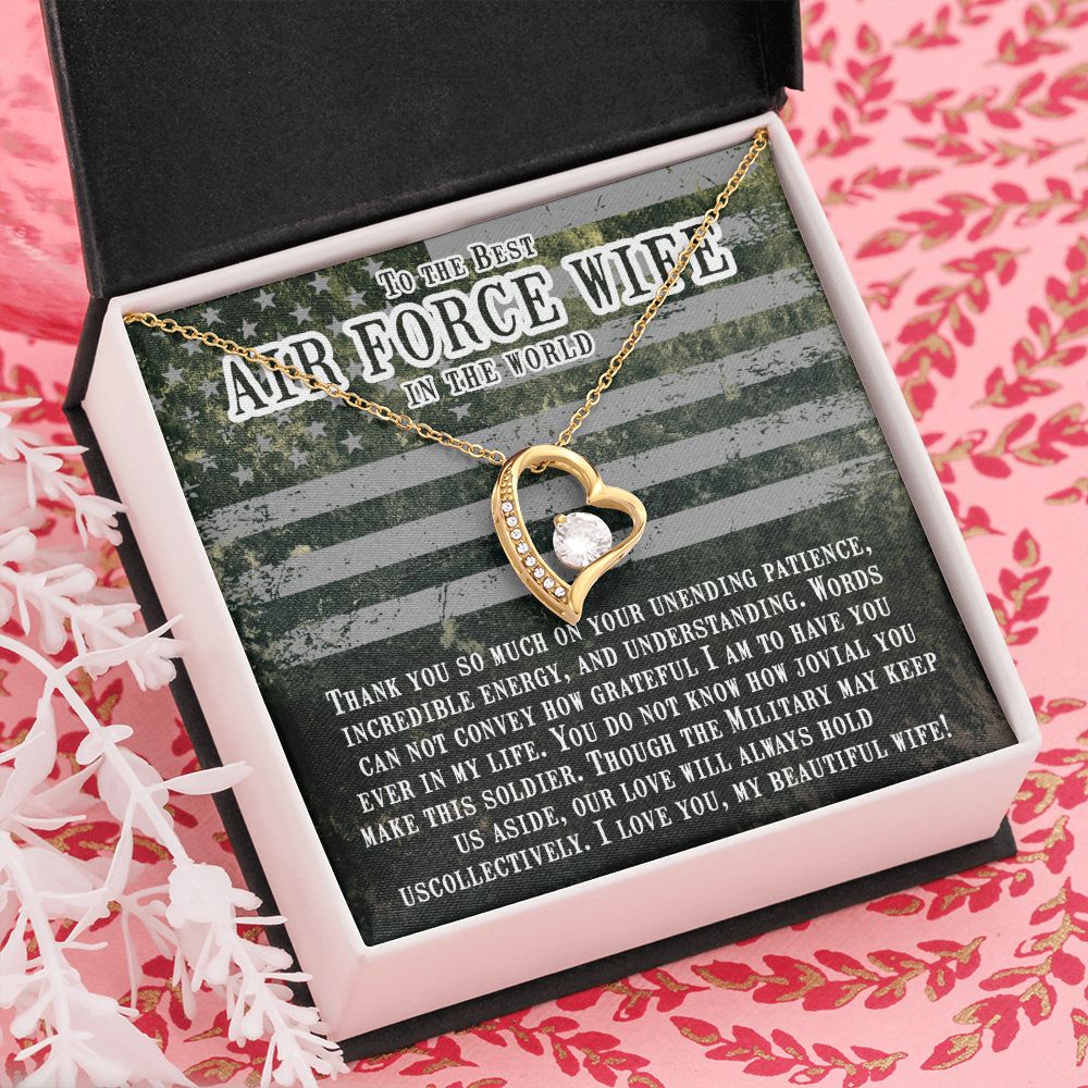 To My Wife | Best Air Force Wife - Forever Love Necklace