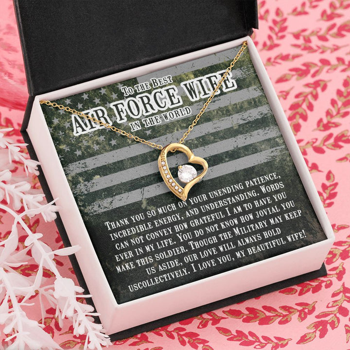 To My Wife | Best Air Force Wife - Forever Love Necklace