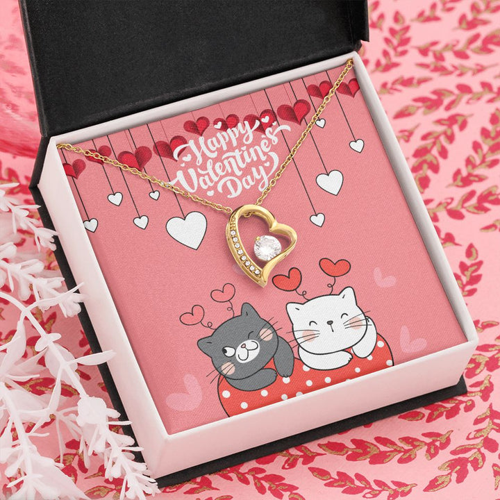 Happy Valentine's Day | You Make My World a Better Place - Forever Love Necklace