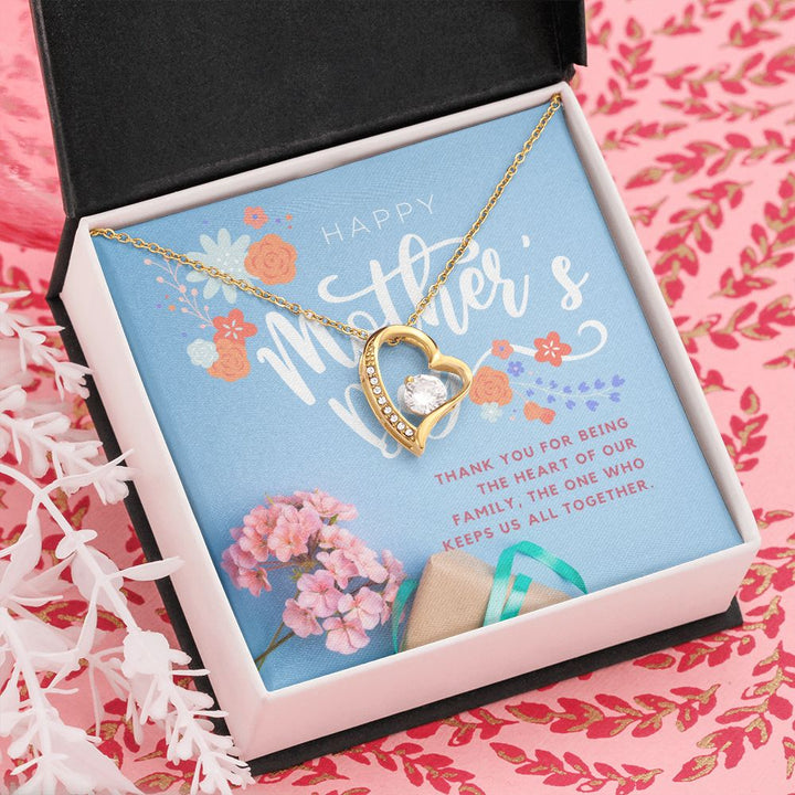 Happy Mother's Day | Thank you for being the heart of our family - Forever Love Necklace