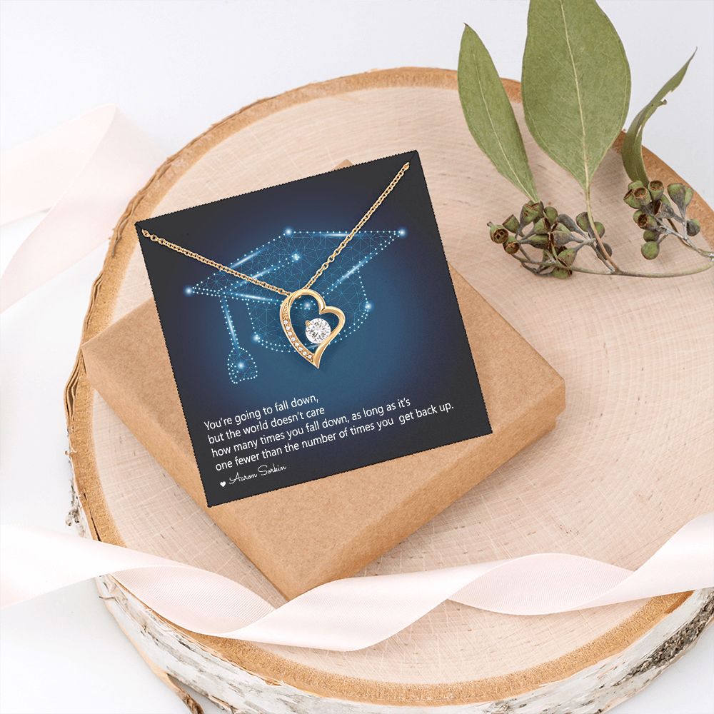 Happy Graduation | Never Give Up - Forever Love Necklace
