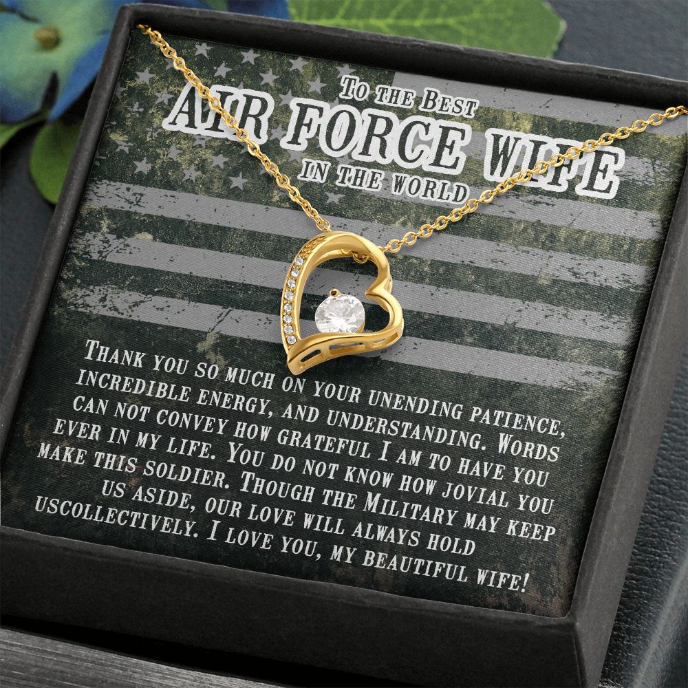 To My Wife | Best Air Force Wife - Forever Love Necklace