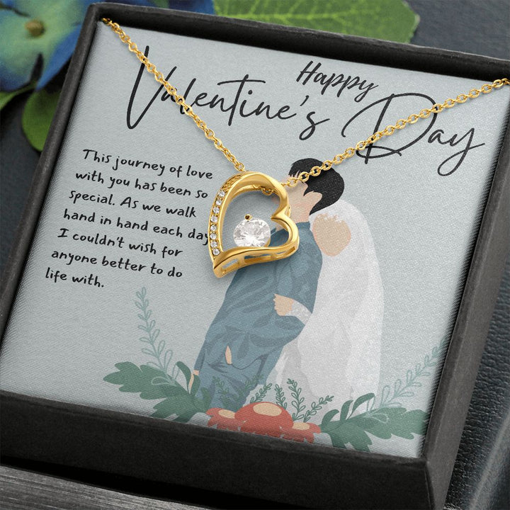 Happy Valentine's Day | Two Hearts, One Love - Forever Love Necklace