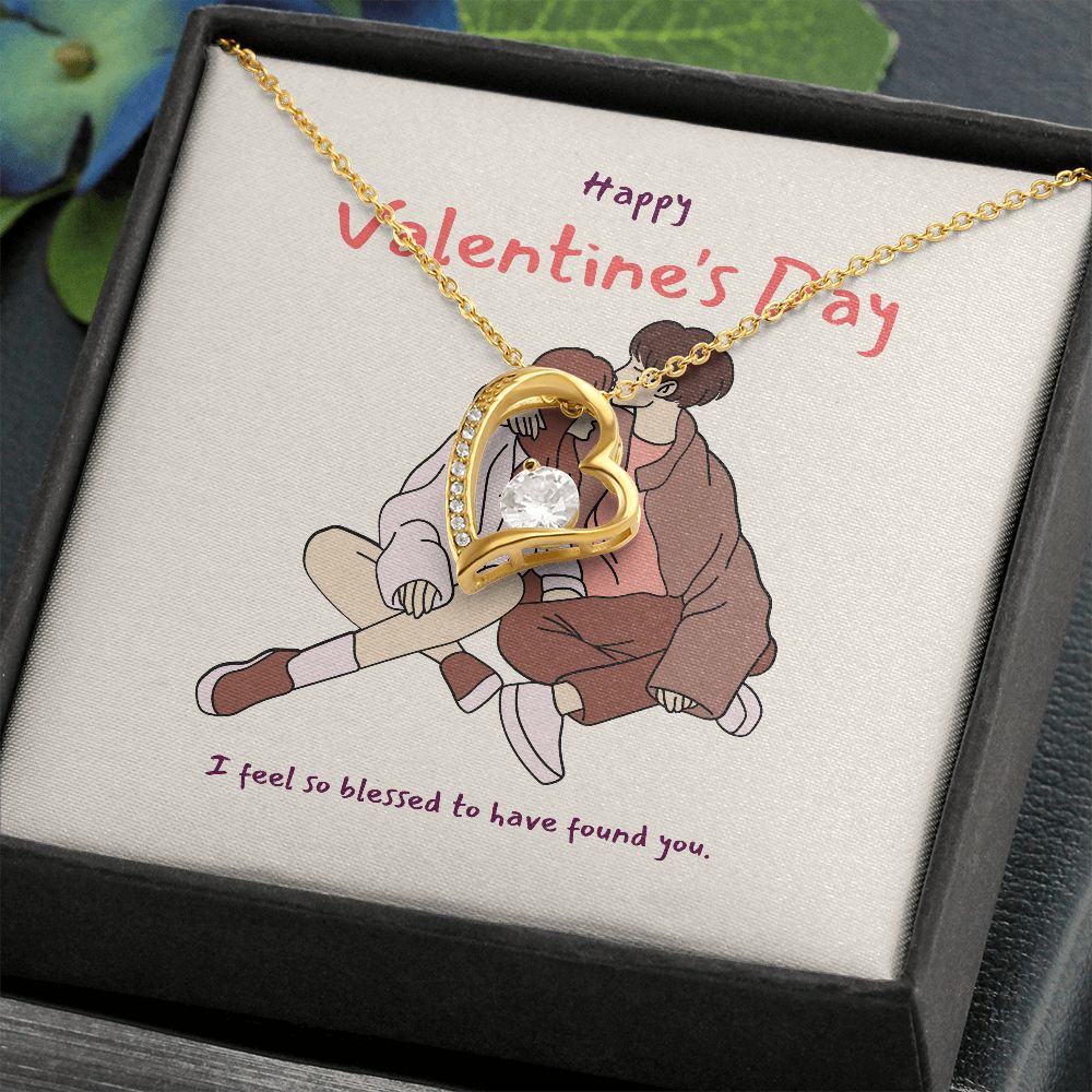 Happy Valentine's Day | I'm So Lucky to Be Yours - Forever Love Necklace