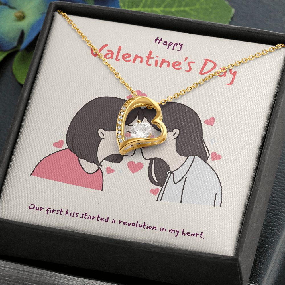 Happy Valentine's | You Make My Heart Sing LGBTQ for Women - Forever Love Necklace