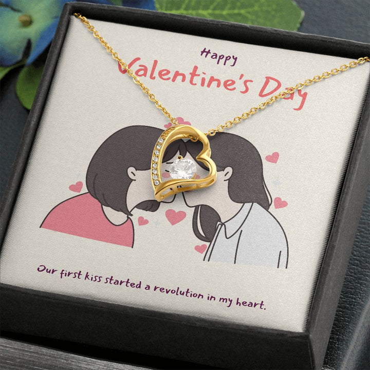 Happy Valentine's | You Make My Heart Sing LGBTQ for Women - Forever Love Necklace