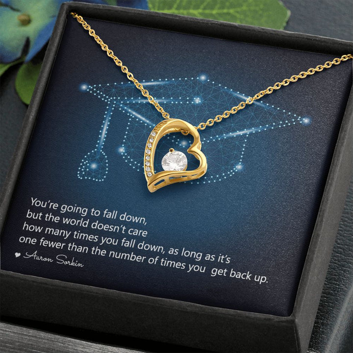 Happy Graduation | Never Give Up - Forever Love Necklace