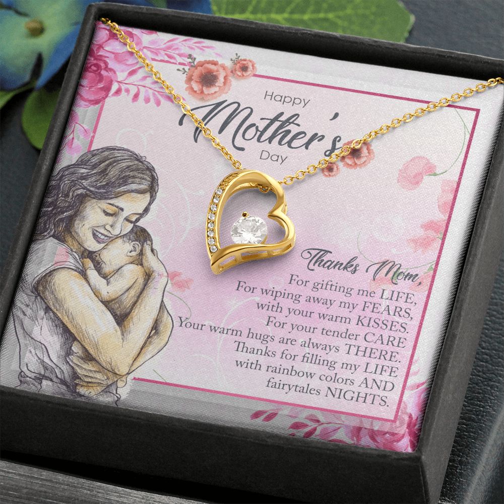 Happy Mother's Day | Thanks Mom, For Gifting me Life - Forever Love Necklace