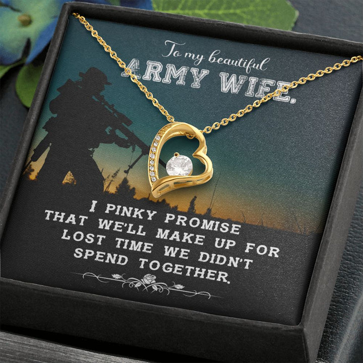 To My Wife | To My Beautiful Army Wife - Forever Love Necklace