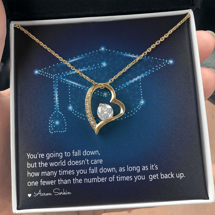 Happy Graduation | Never Give Up - Forever Love Necklace