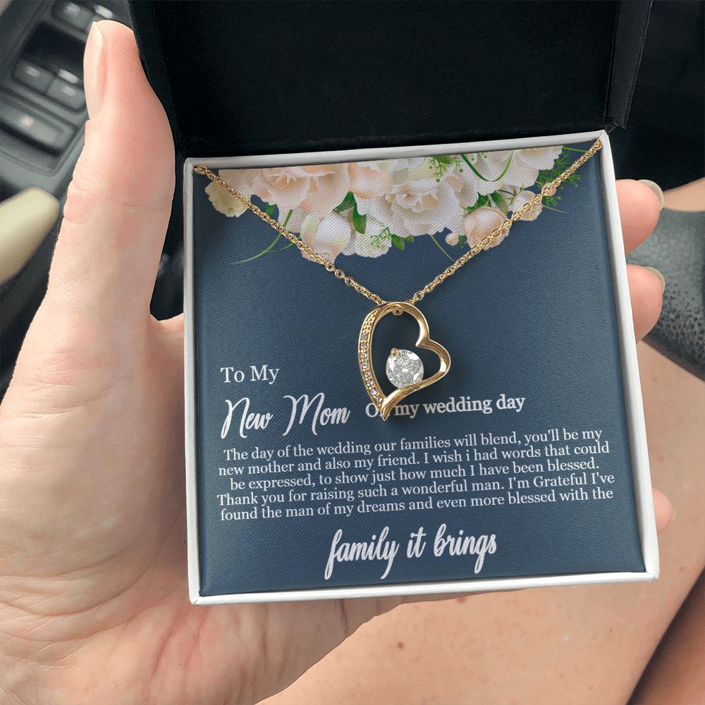 To My Mother-in-Law | To my new mom on my wedding day - Forever Love Necklace