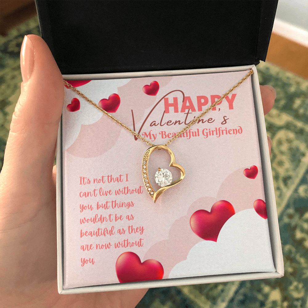 Happy Valentine's My Beautiful Girlfriend | Beautiful Life Together - Forever Love Necklace
